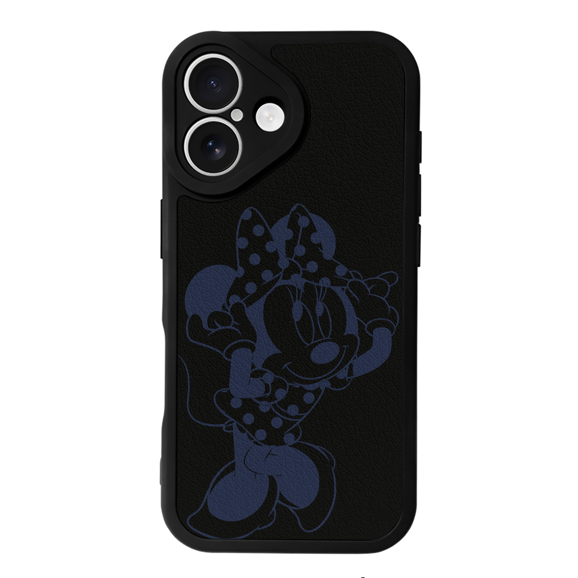 （画像用） ミッキーマウス Mickey Mouse 【iPhone 16シリーズ対応】シリコンスマホケース（レザー調） 材質：シリコン